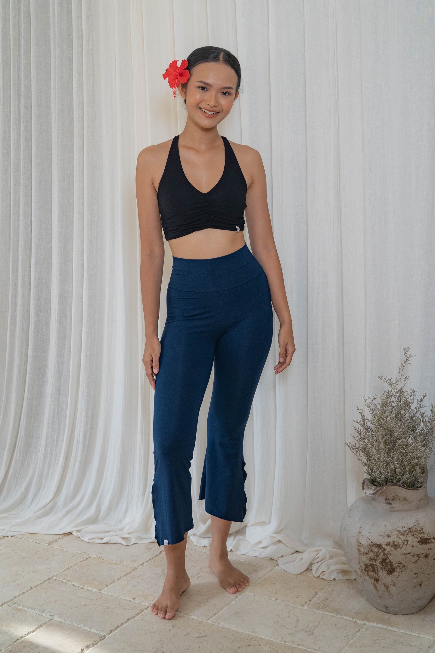 Chetna Flare Pants with Slit - Midnight