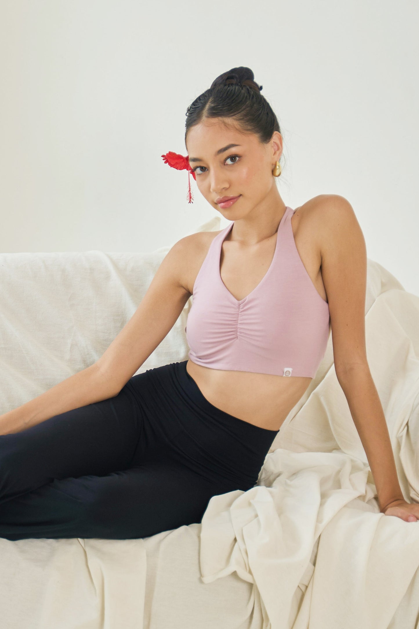 Lalita Cross Back Top - Mauve