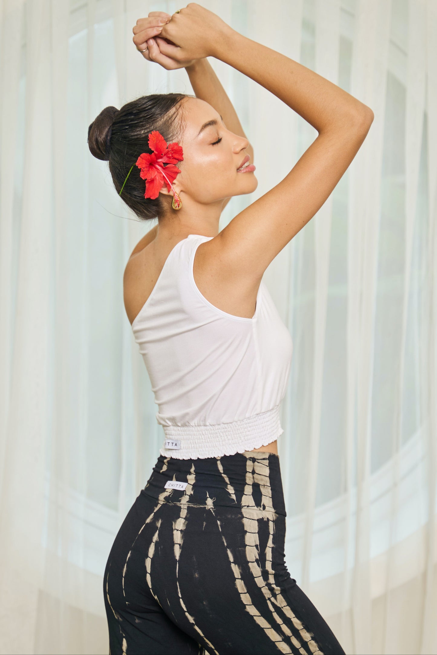 (Premium Modal) Dhyana Off-shoulder Top - White