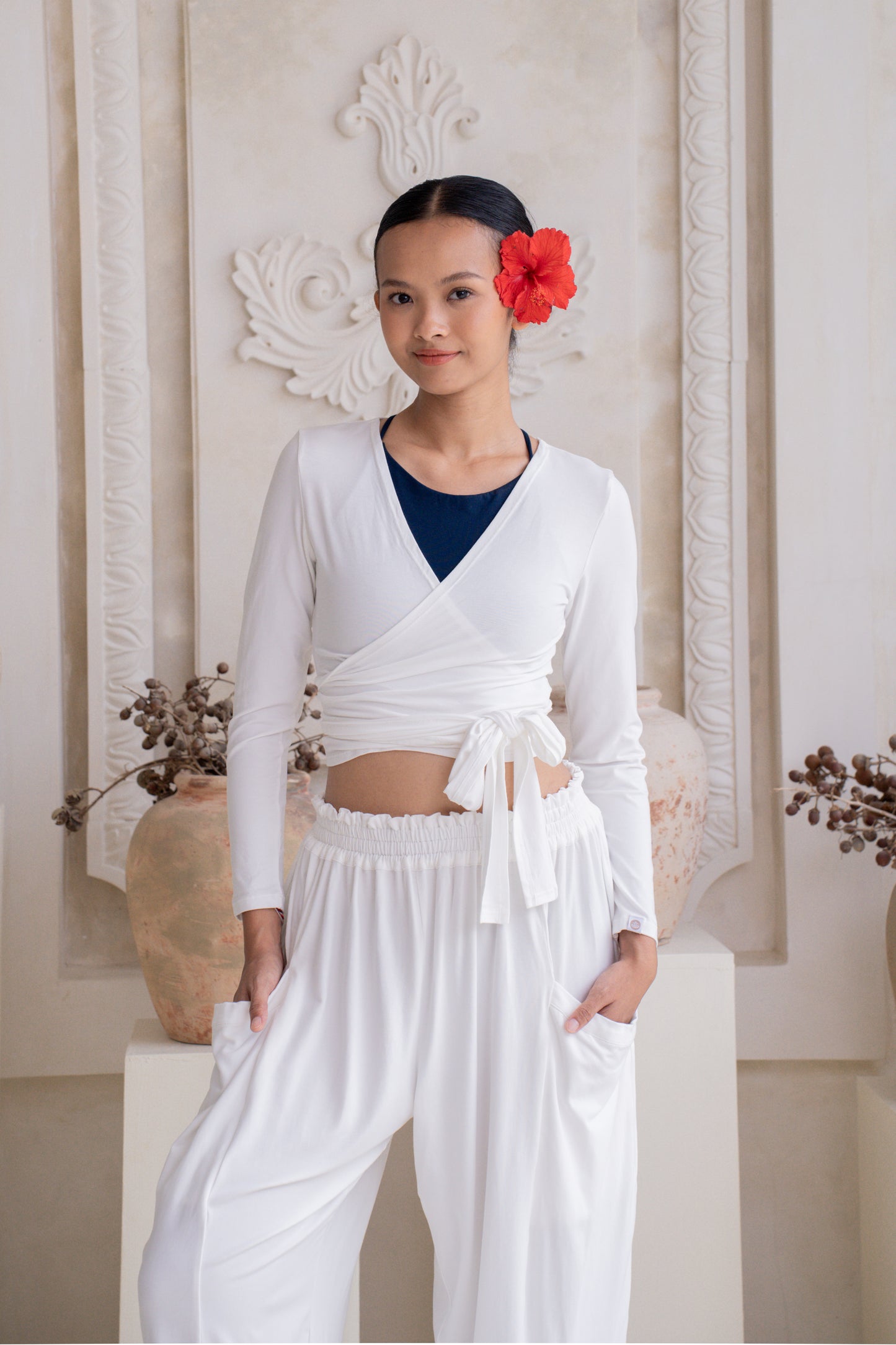 Sara Wrap Cardigan - Coconut Milk