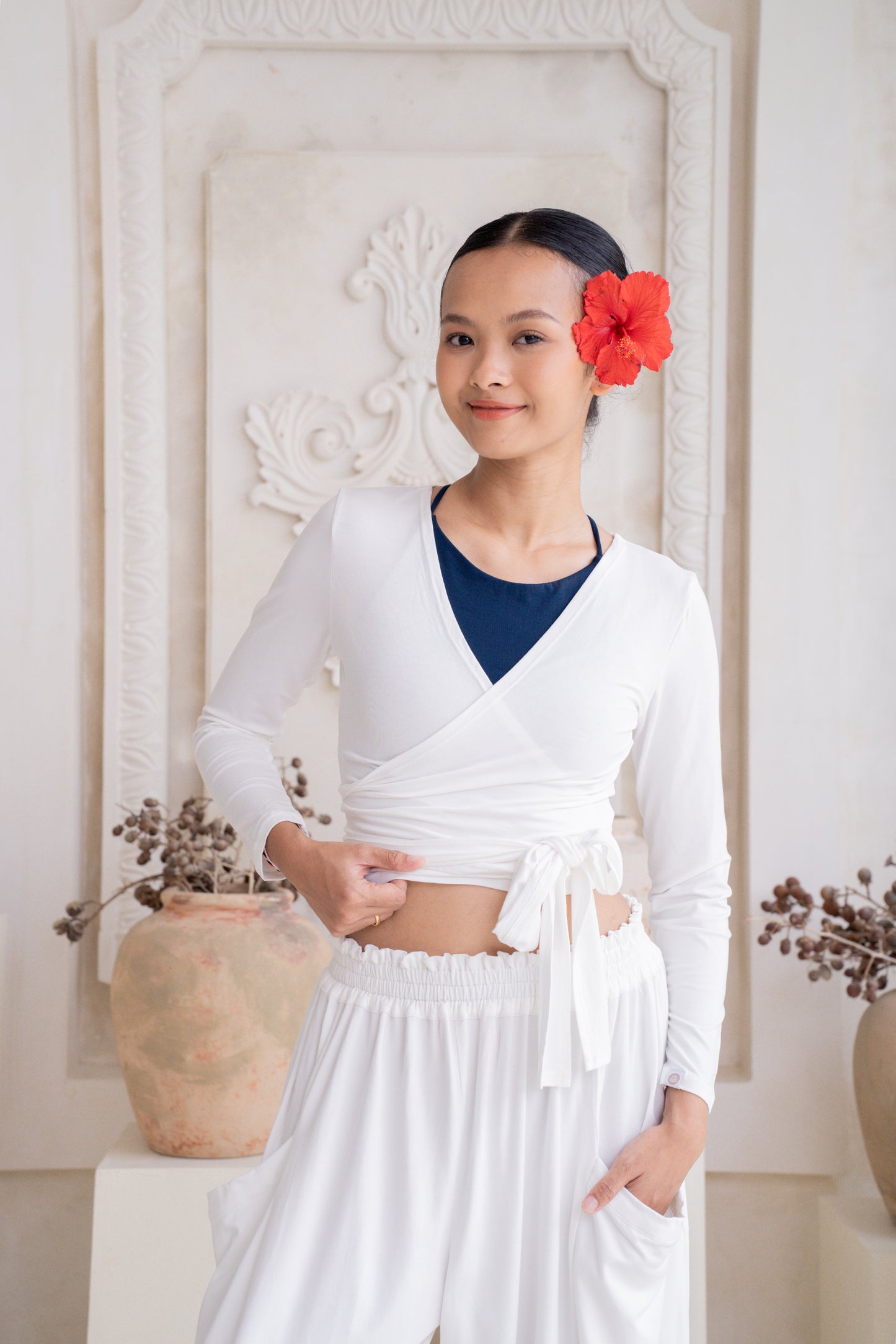 Sara Wrap Cardigan - Coconut Milk