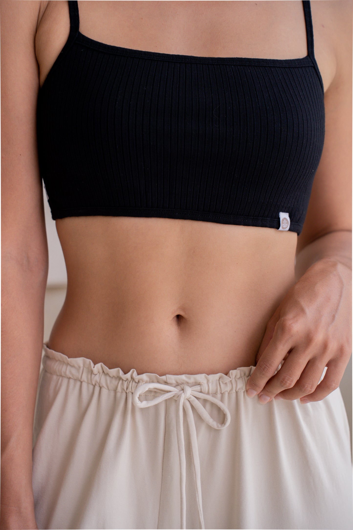 Tara Ribbed Top - Noir
