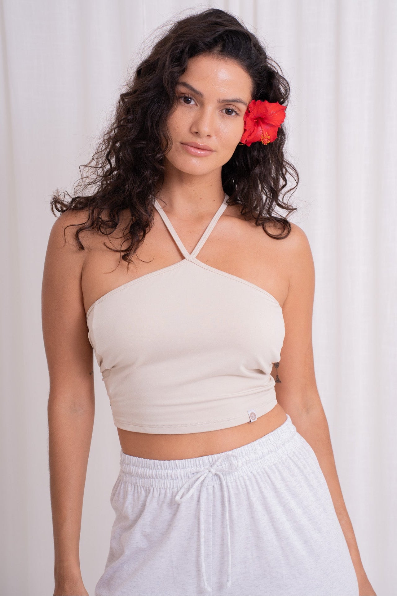 Turiya Halter-neck Top - Seashell