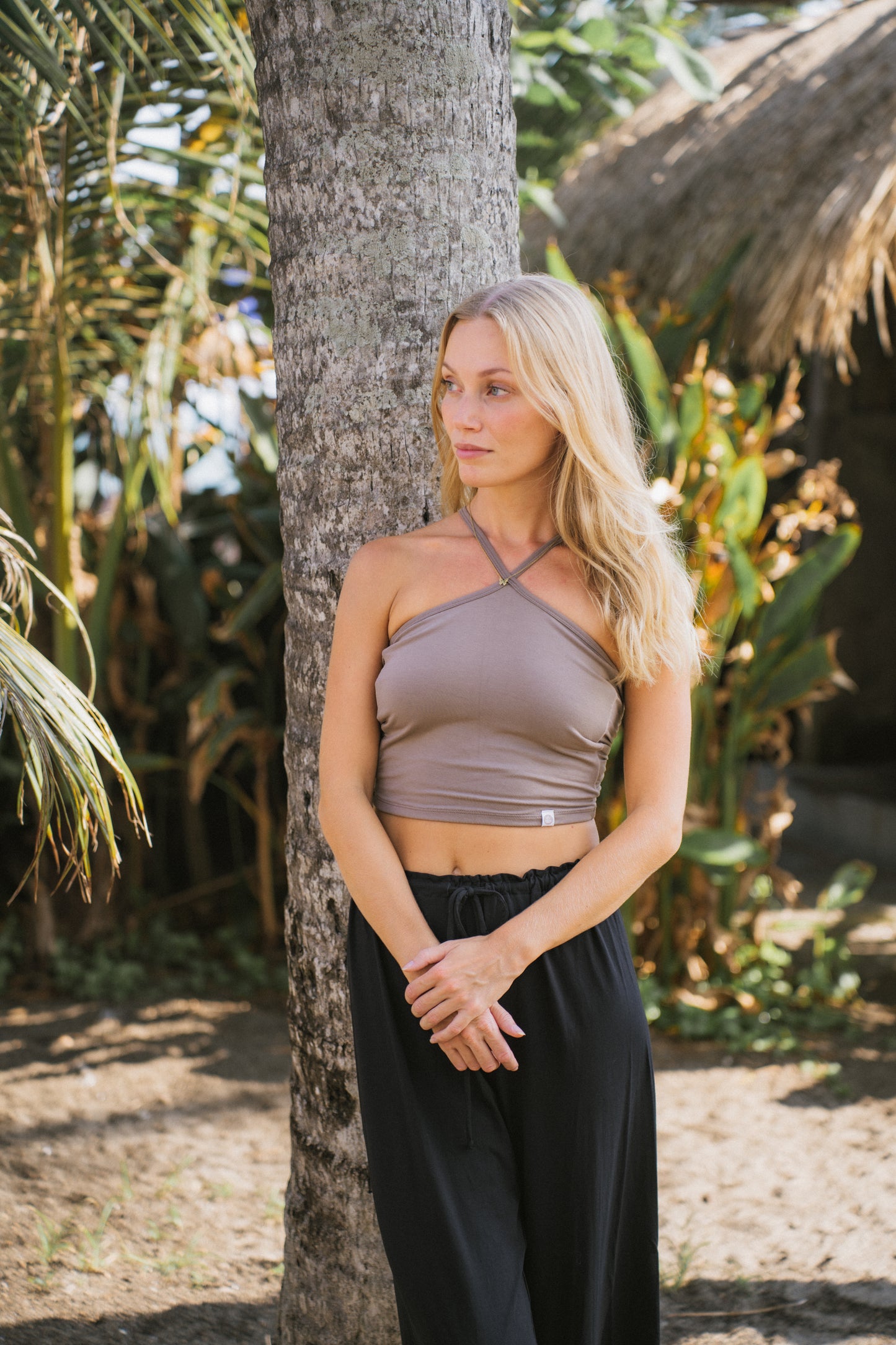 Turiya Halter-neck Top - Sable