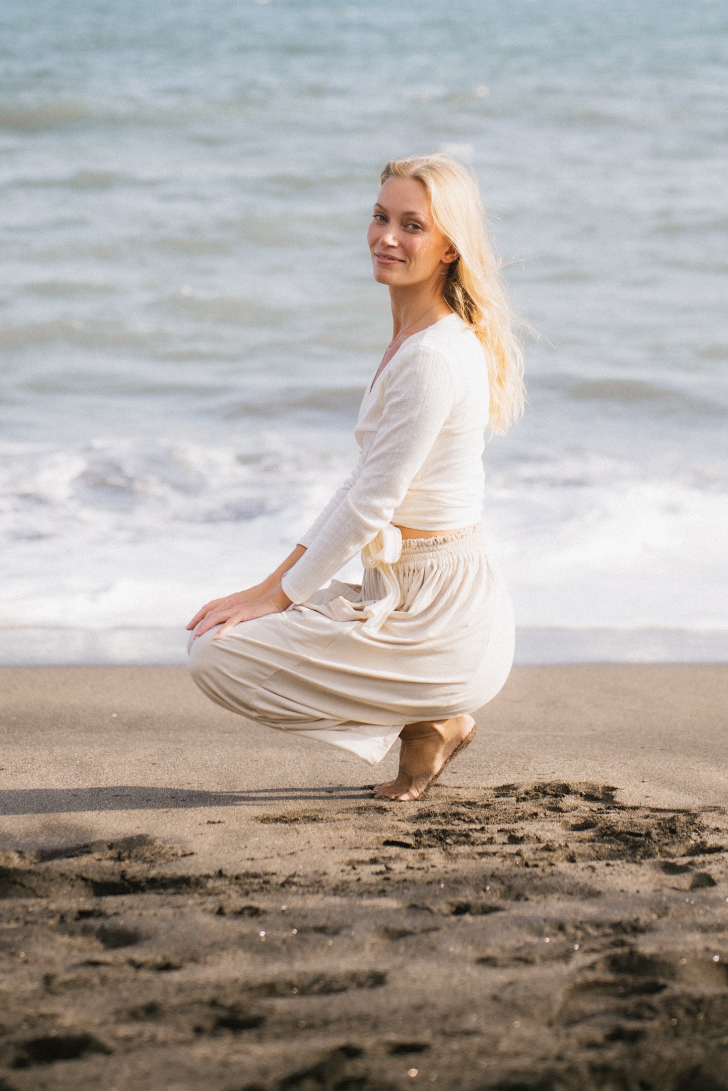Sara Wrap Pointelle Cardigan - French Vanilla