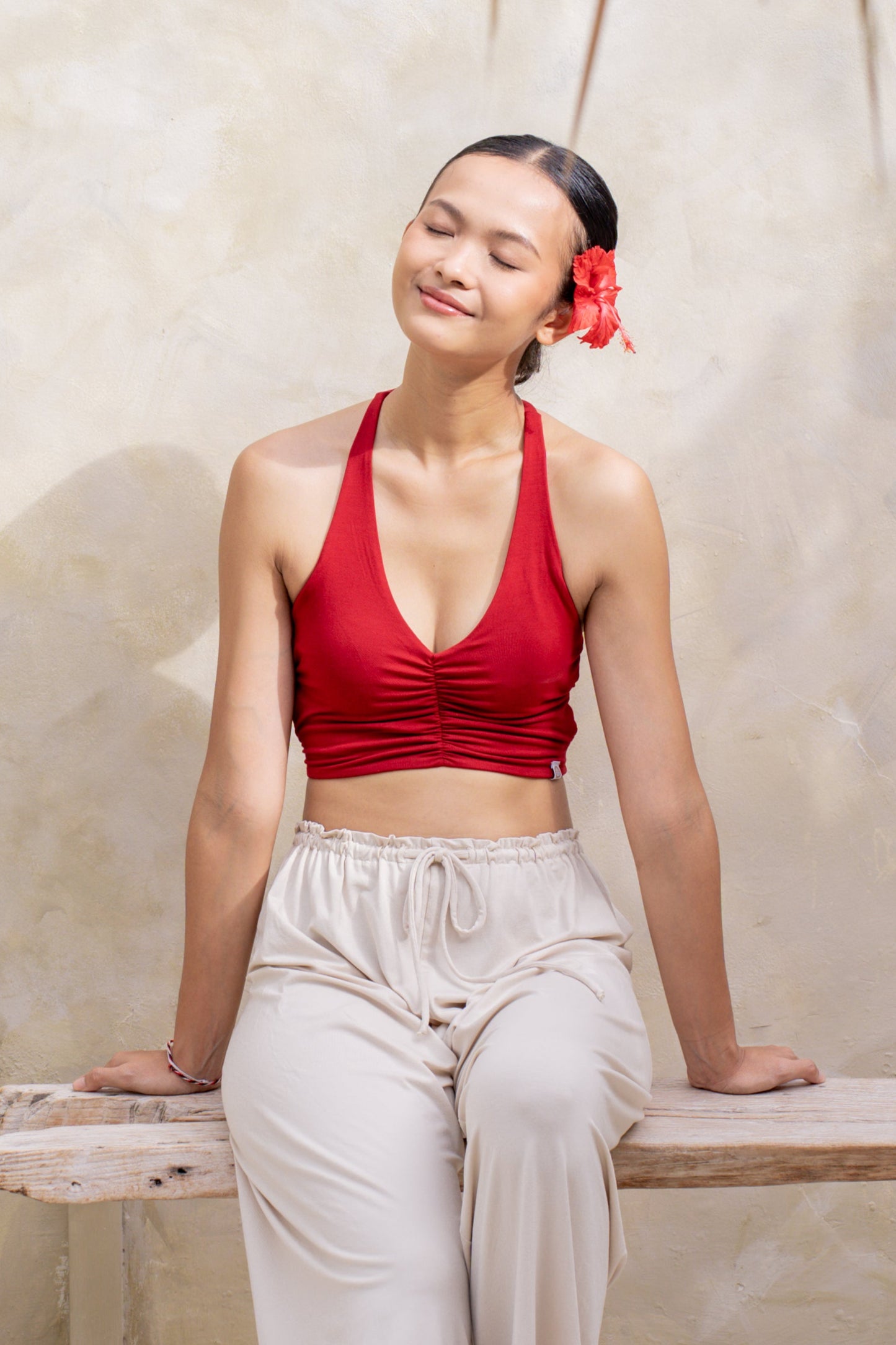 Kaya Strapline Top - Wild Rose