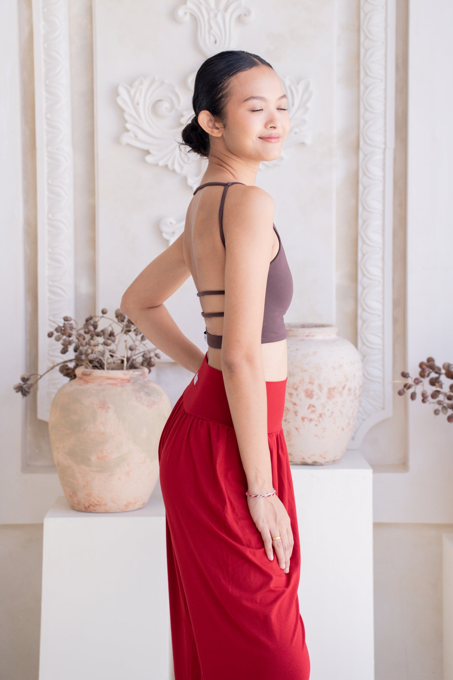 Dhara Strappy Back Top - Chocolate