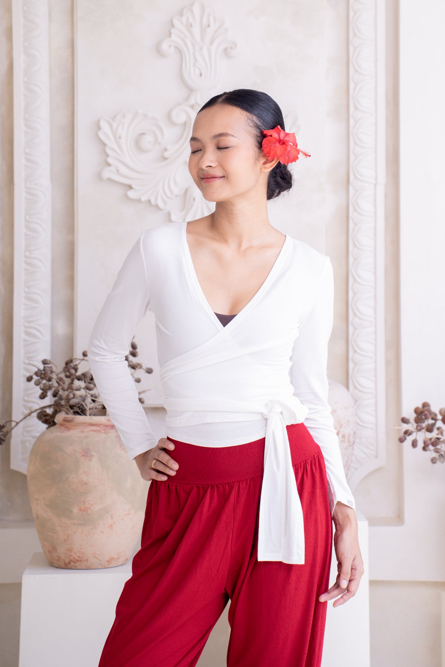 Sara Wrap Cardigan - Coconut Milk