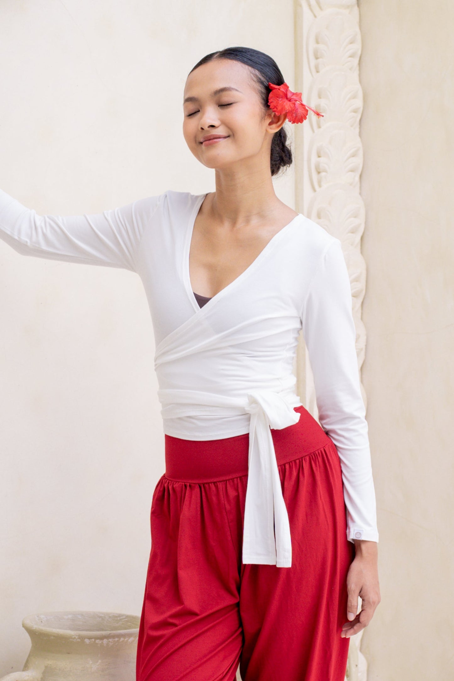 Sara Wrap Cardigan - Coconut Milk