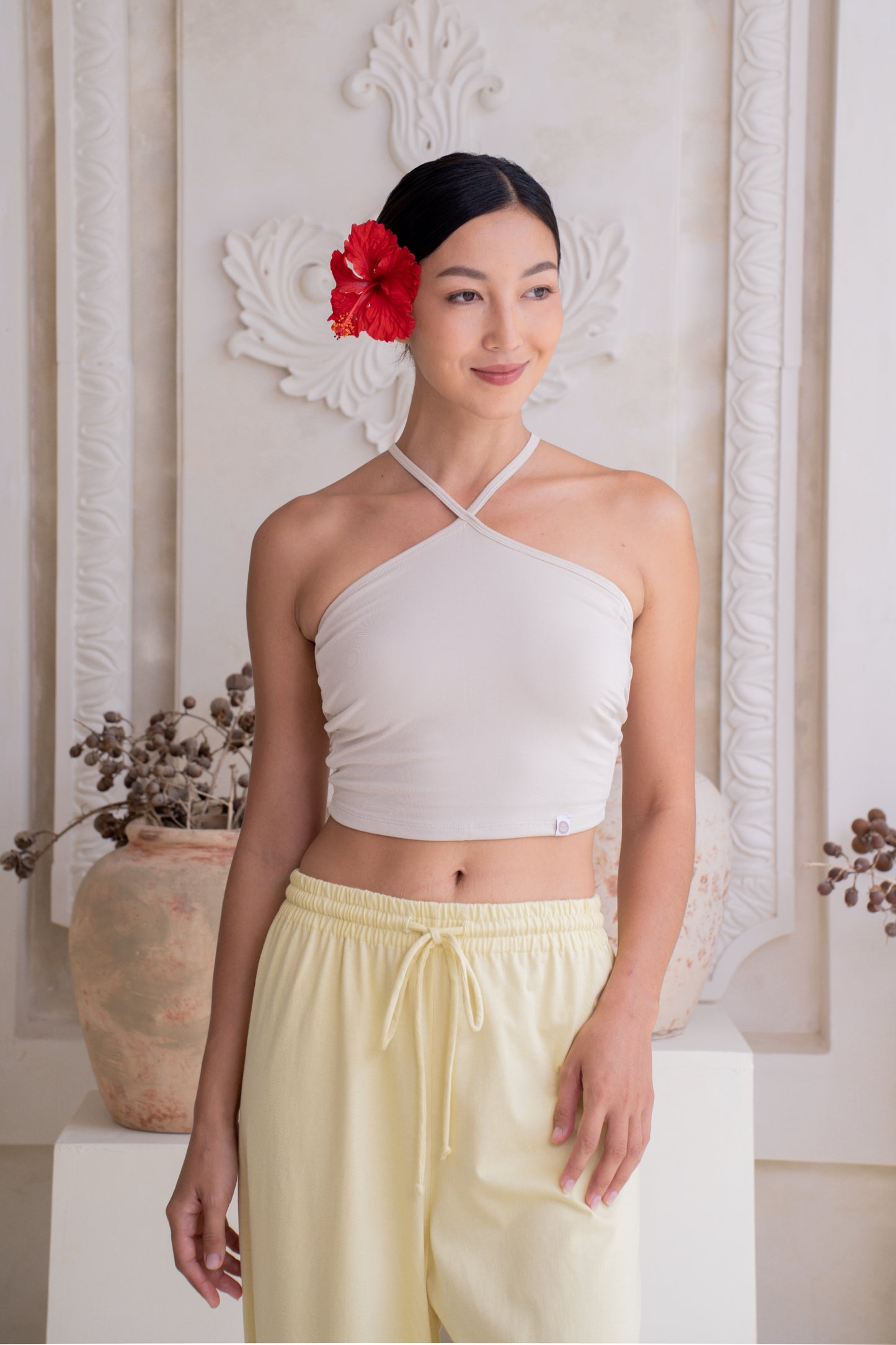 Turiya Halter-neck Top - Seashell