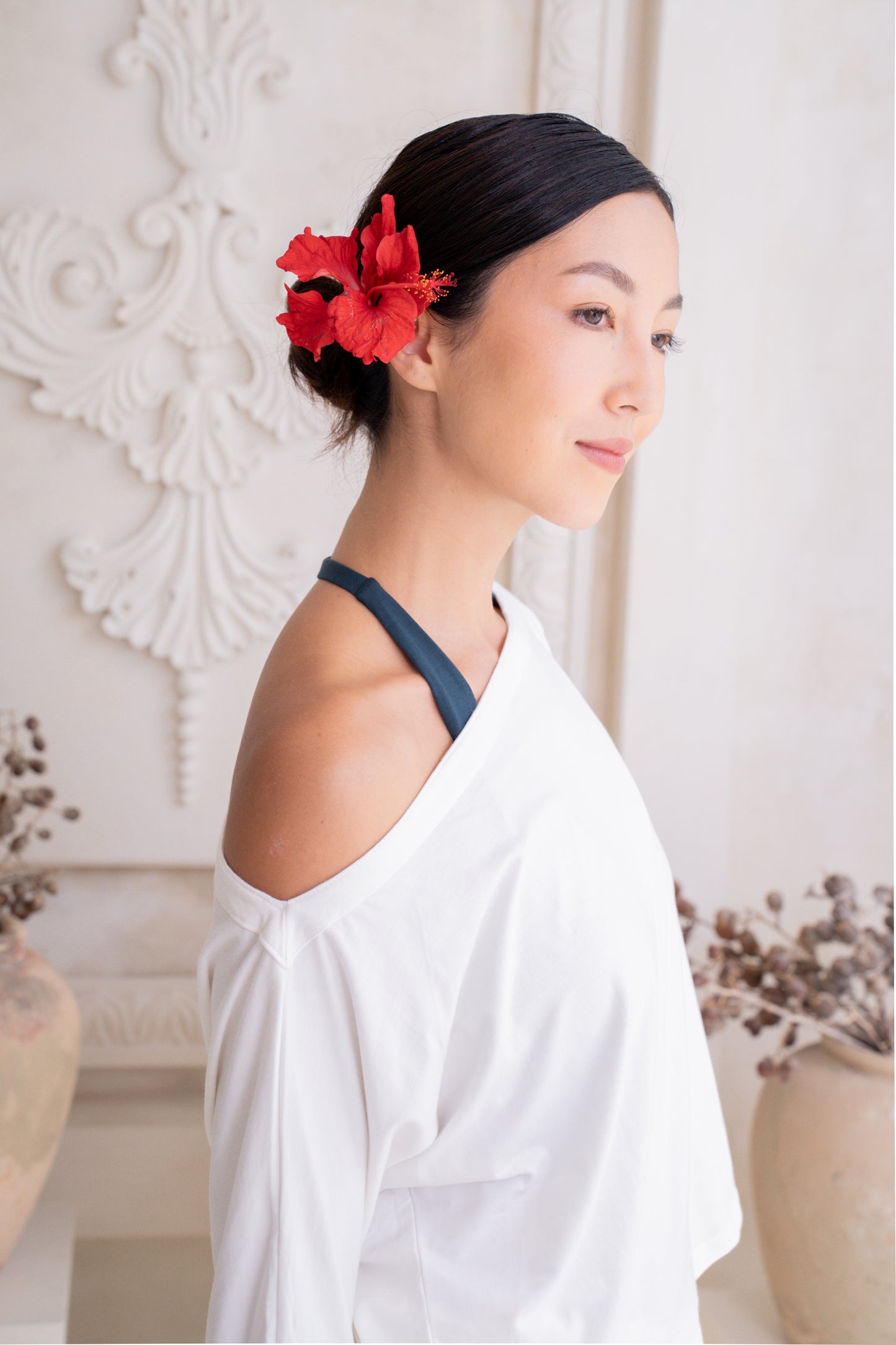 Nadi Off-Shoulder Drape - Coconut Milk