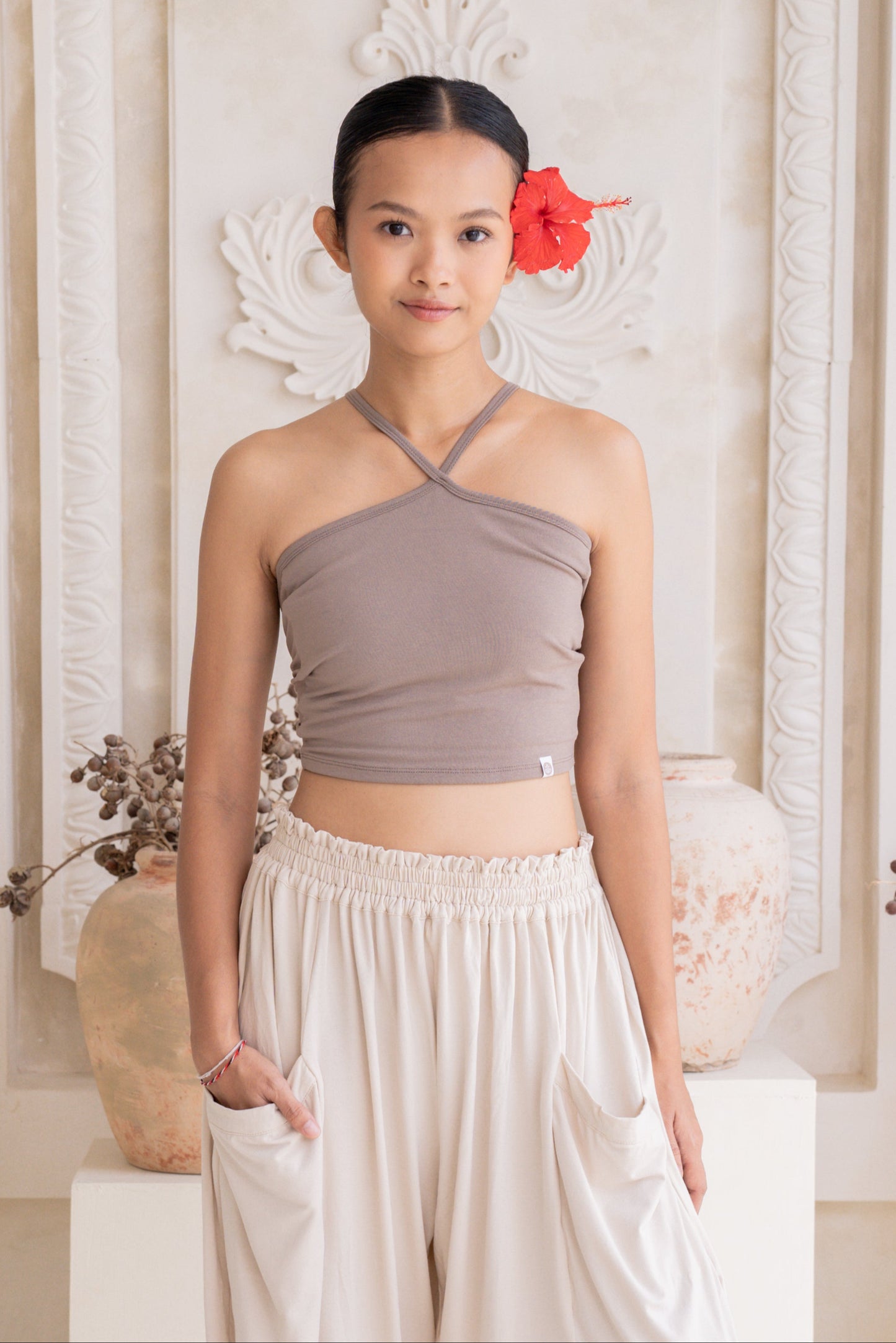 Turiya Halter-neck Top - Sable