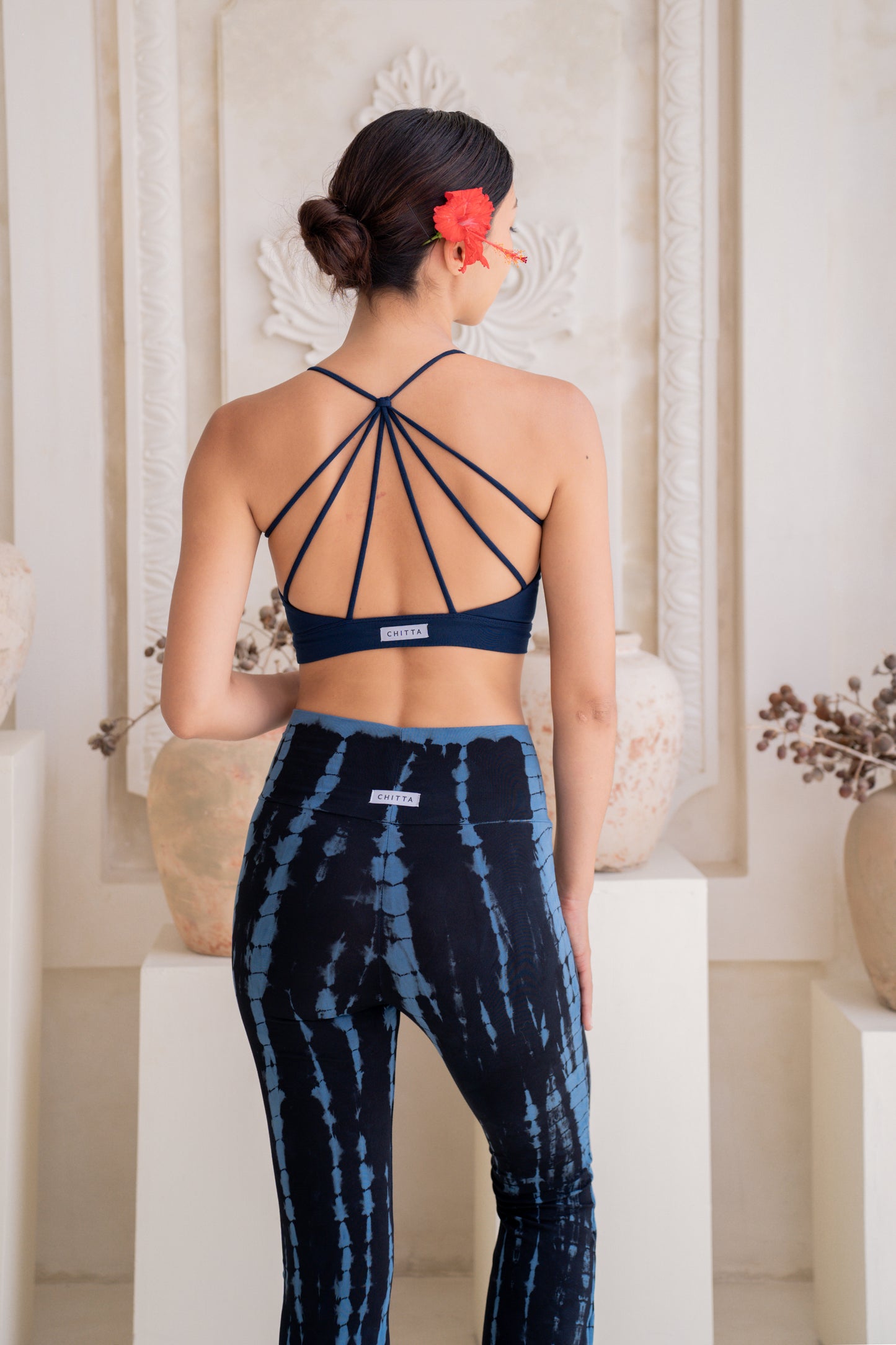 Sadhana Flare Pants - Tie-dye Navy