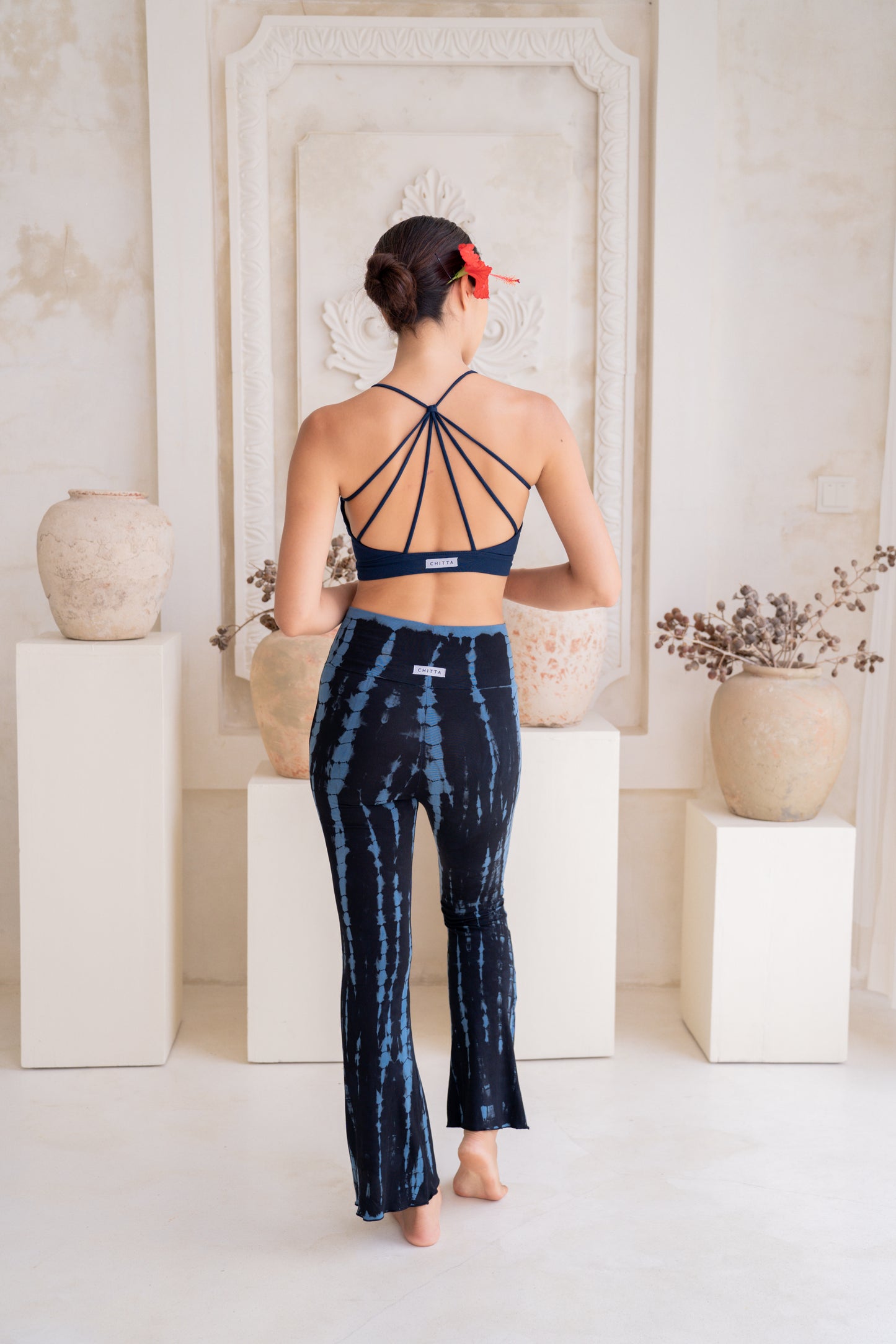 Sadhana Flare Pants - Tie-dye Navy