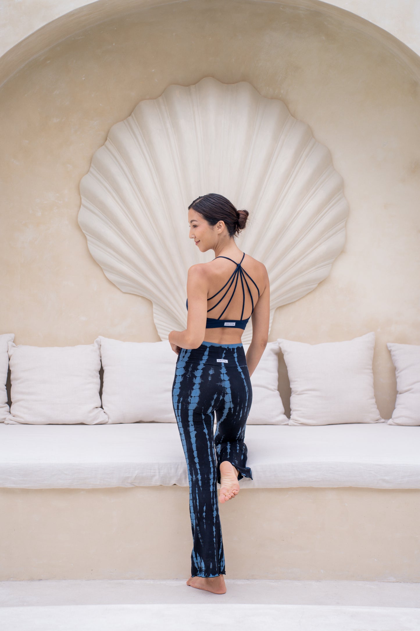 Sadhana Flare Pants - Tie-dye Navy