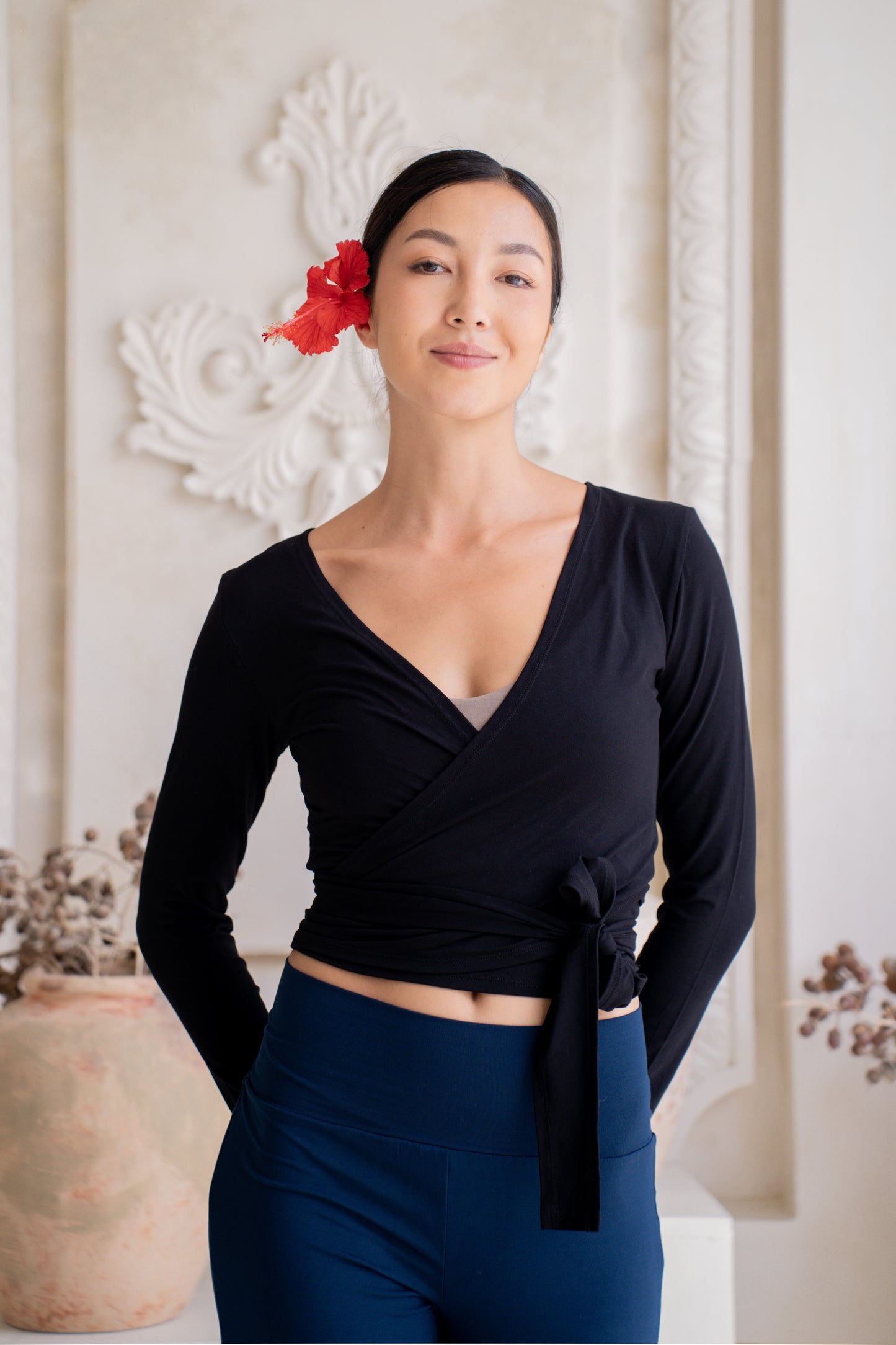 Sara Wrap Cardigan - Black