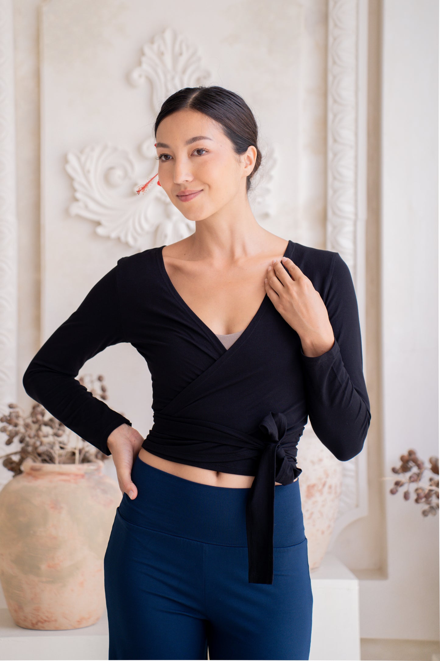Sara Wrap Cardigan - Black