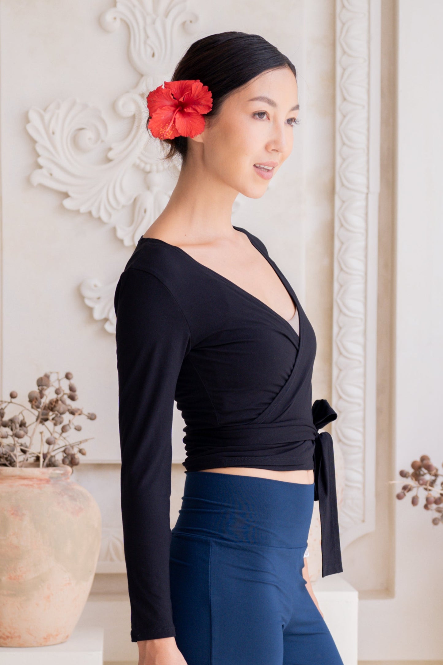 Sara Wrap Cardigan - Black
