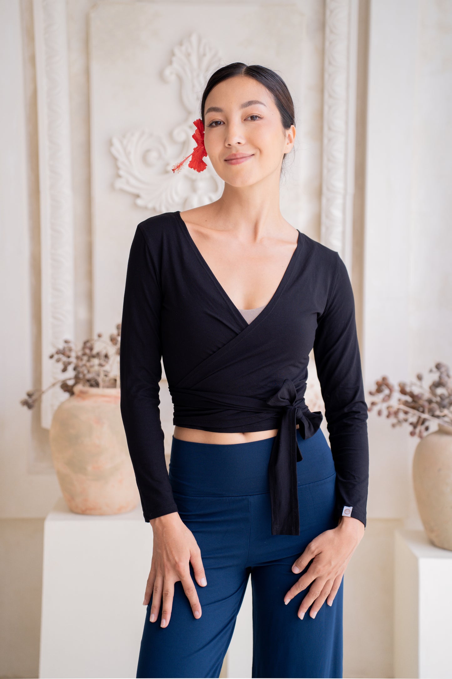 Sara Wrap Cardigan - Black