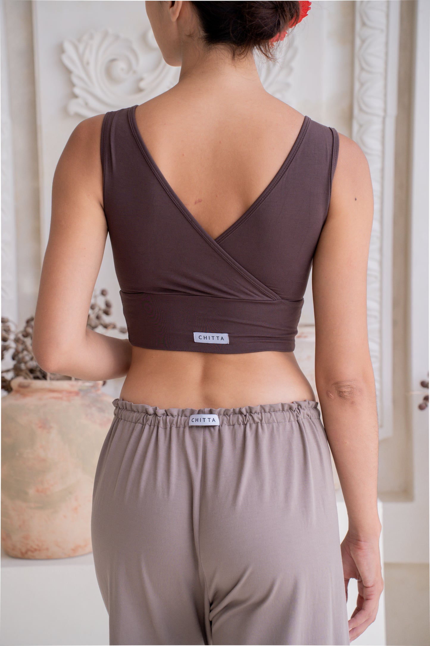 Drishti Wrap Top - Chocolate