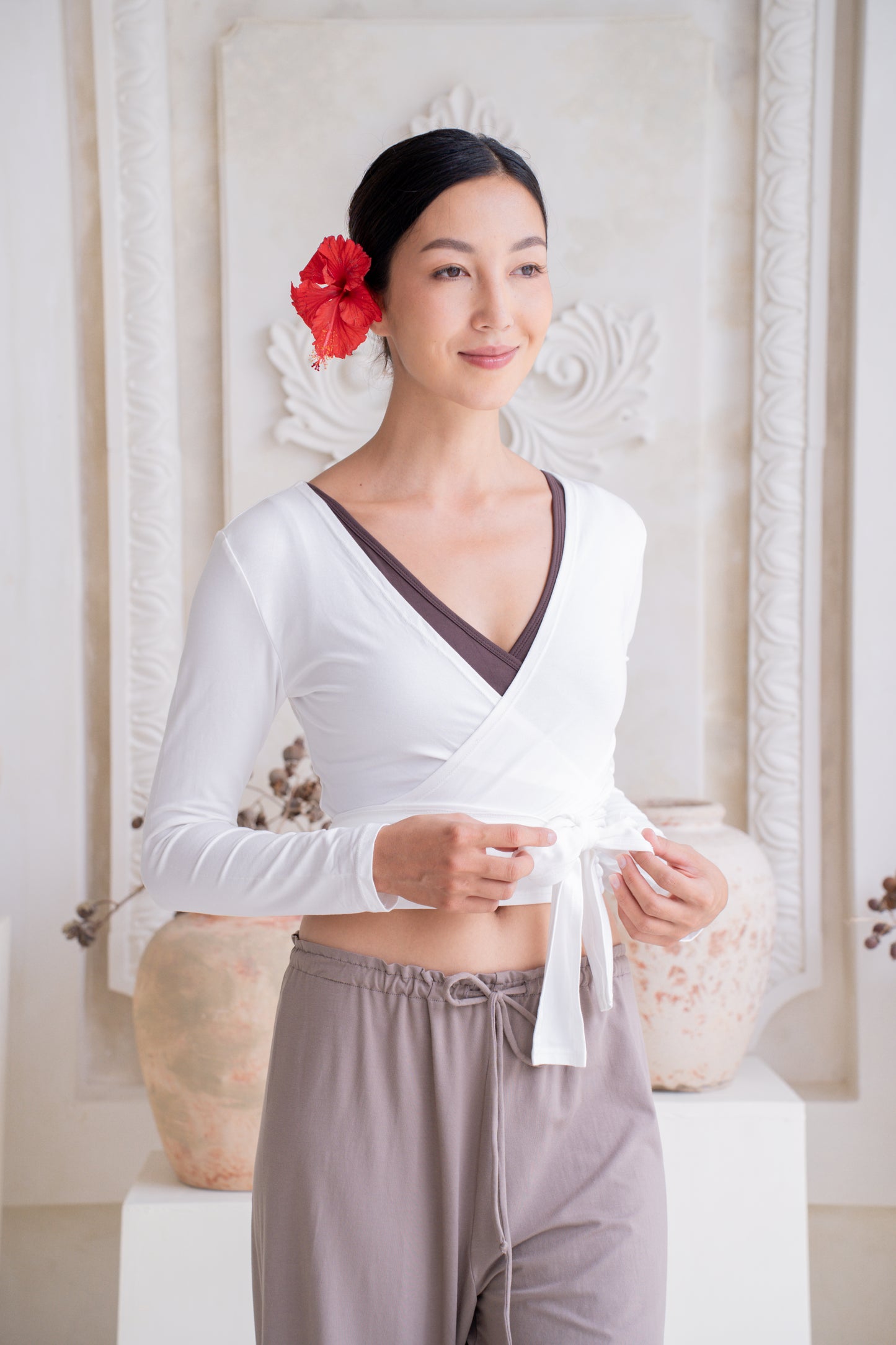 Sara Wrap Cardigan - Coconut Milk