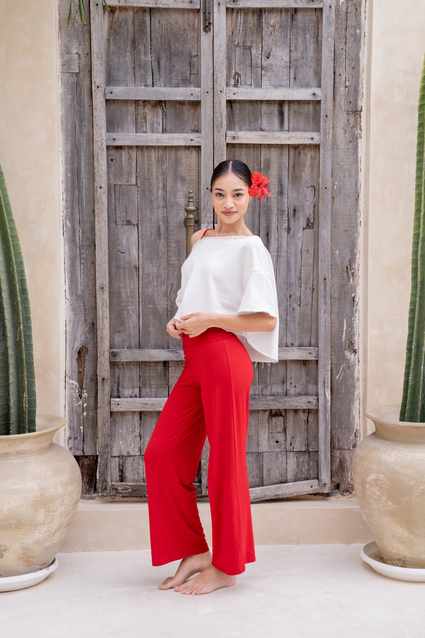 Mana Straight Pants - Chilli