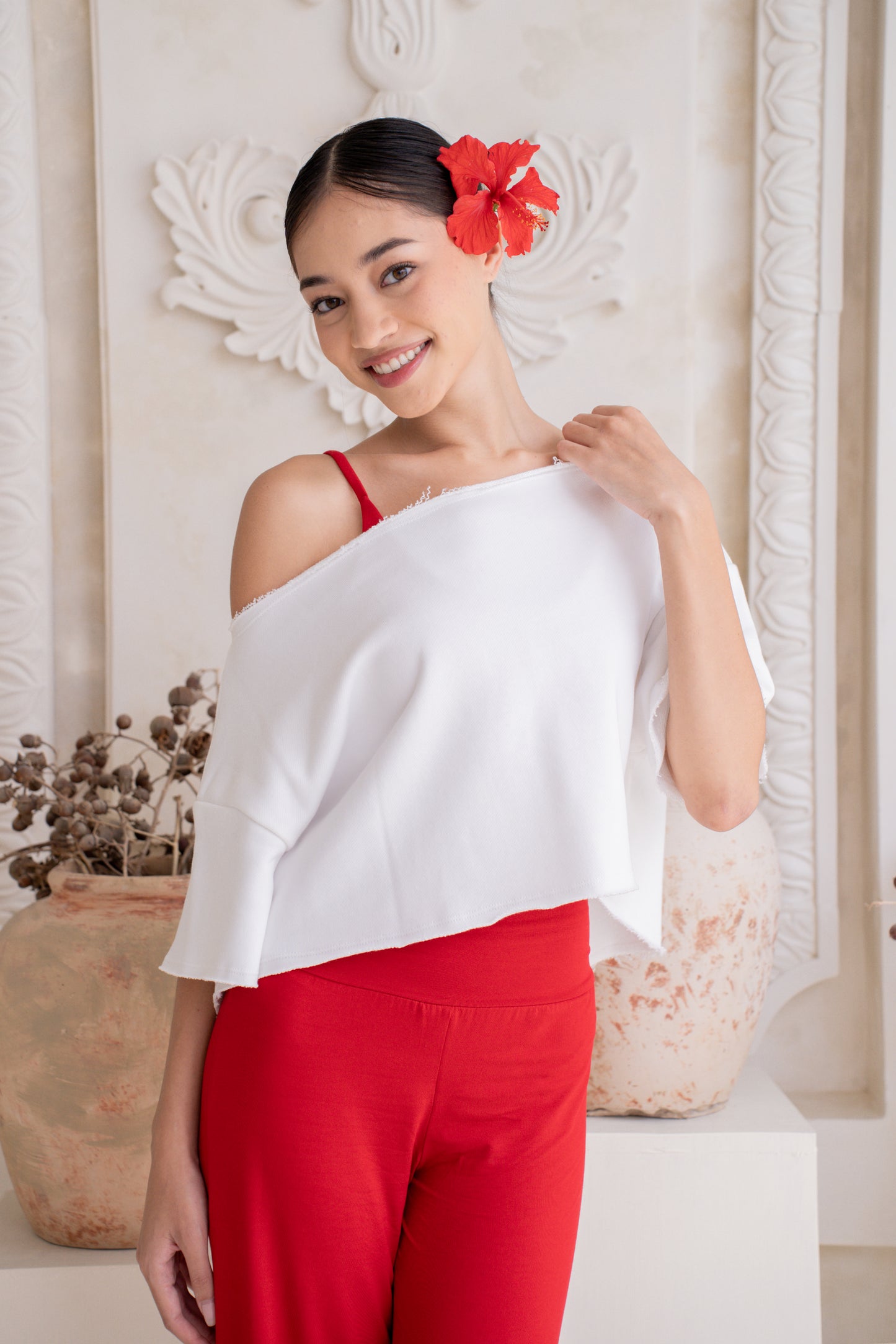 Asha Organic French Cotton Sweatshirt - Milk