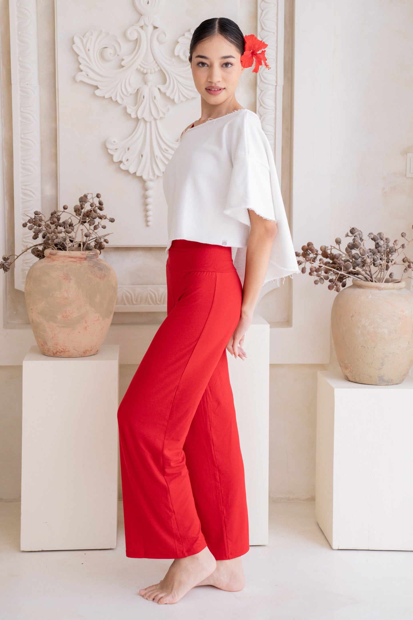 Mana Straight Pants - Chilli