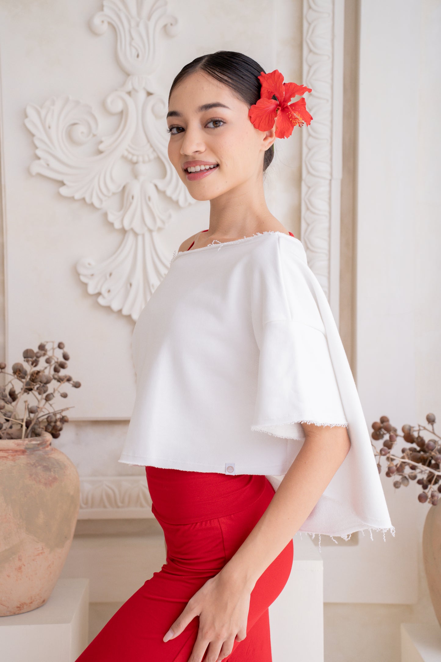Asha Organic French Cotton Sweatshirt - Milk