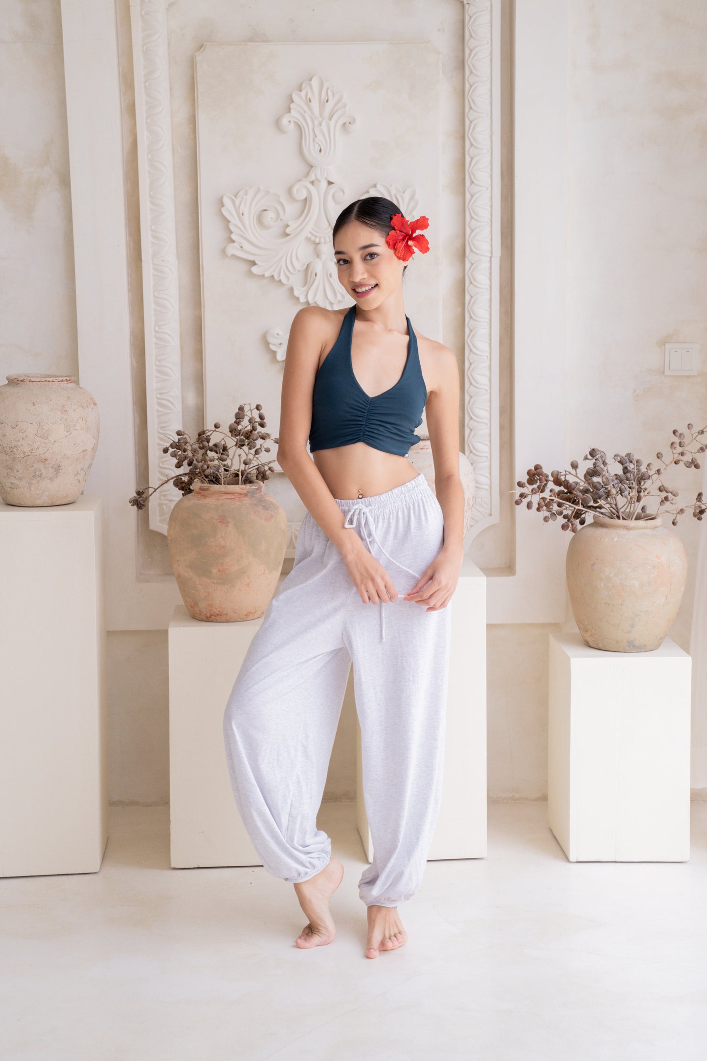 Soma Wide Joggers - Melange Gray