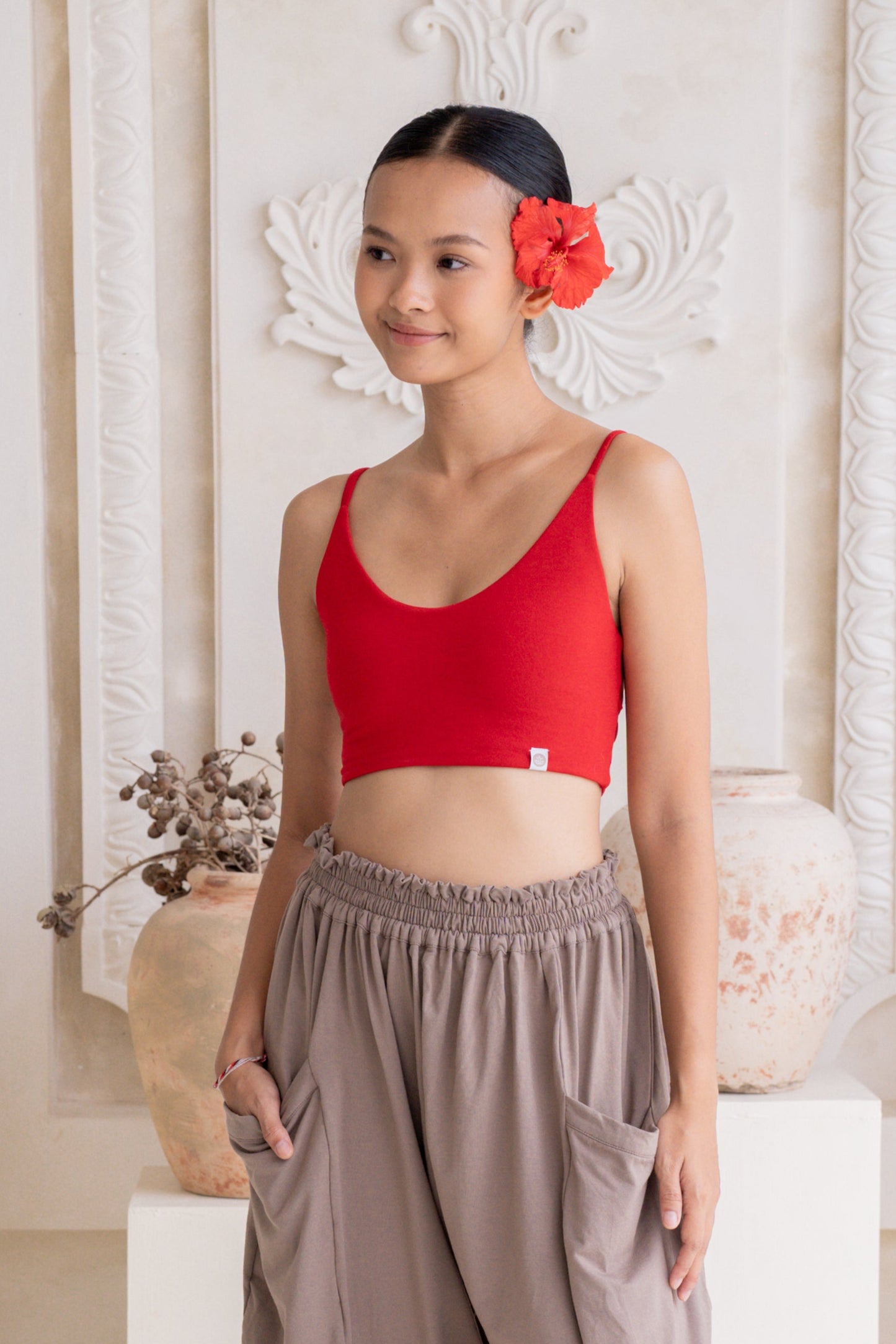 Dhara Strappy Back Top - Chilli