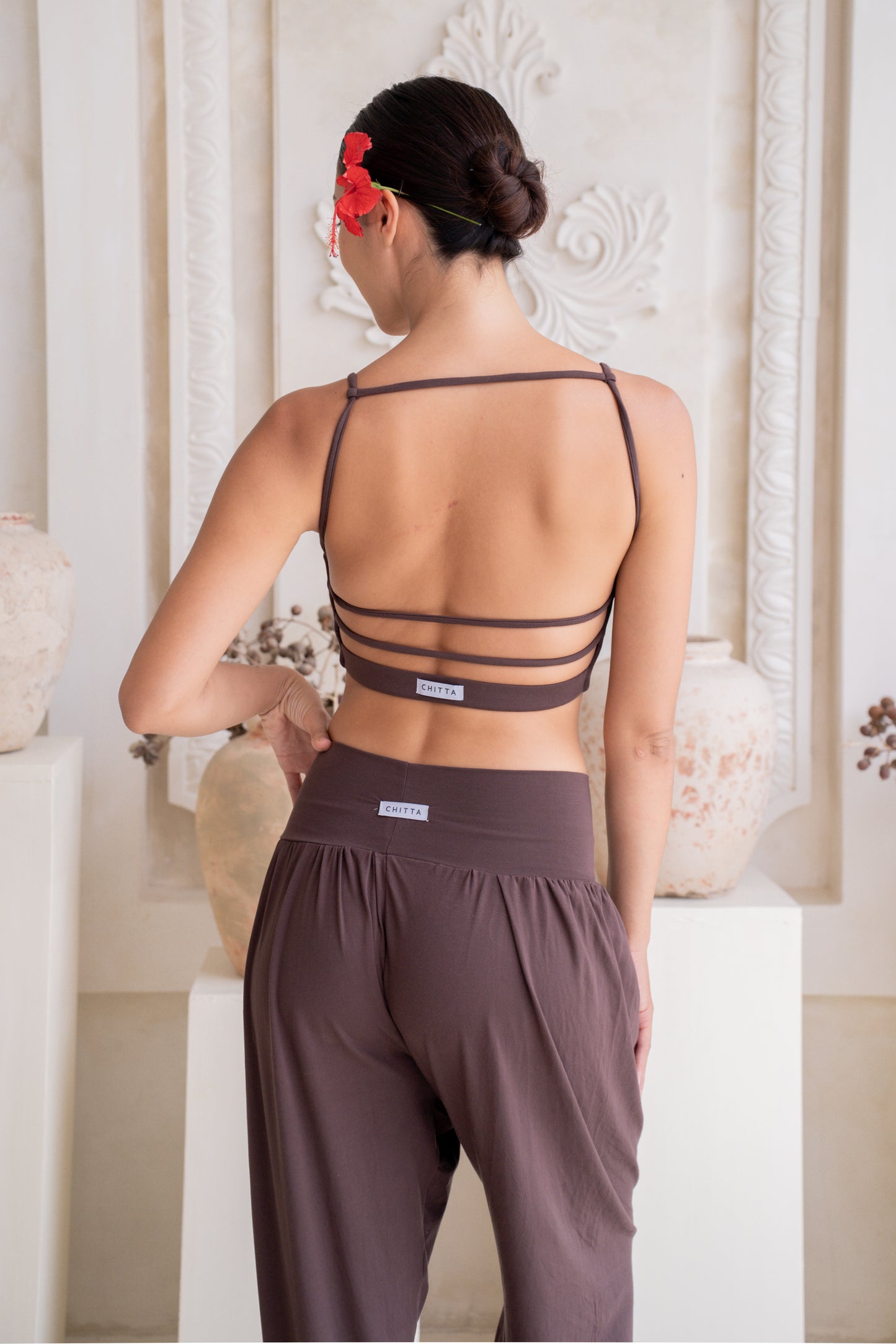 Dhara Strappy Back Top - Chocolate