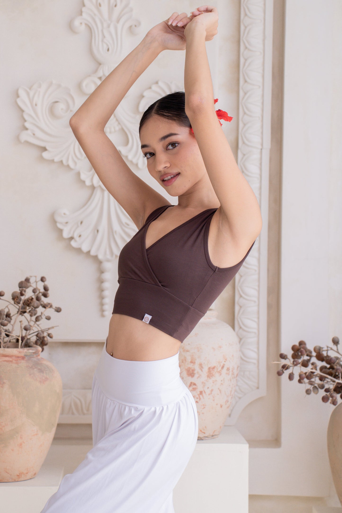 Drishti Wrap Top - Chocolate