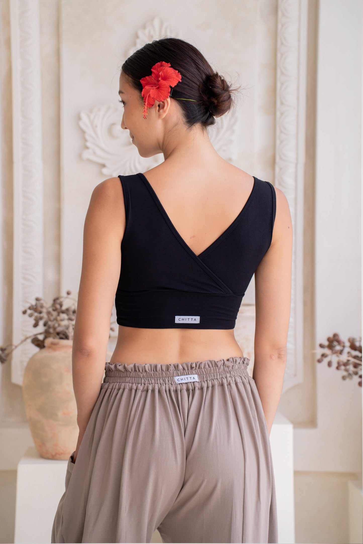 Drishti Wrap Top - Black