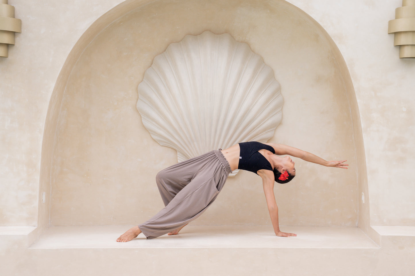 Maya Draped Pants with Pockets - Sable