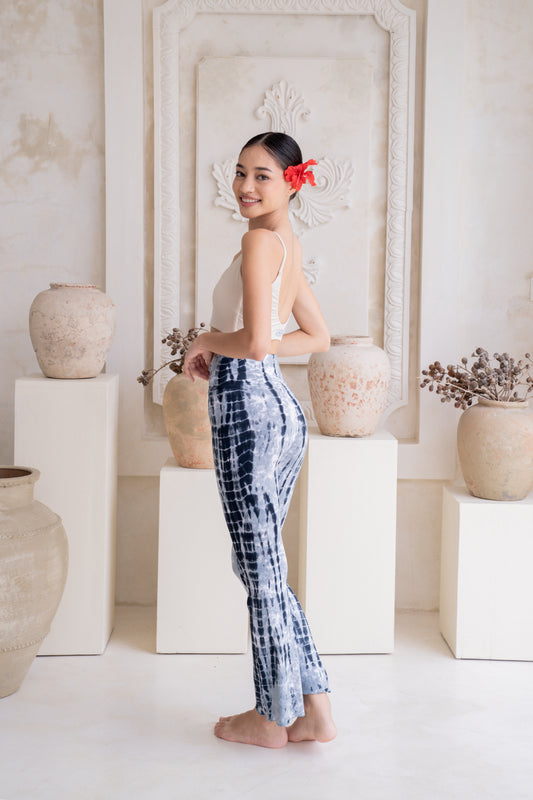 Sadhana Flare Pants - Tie-dye Baby Blue