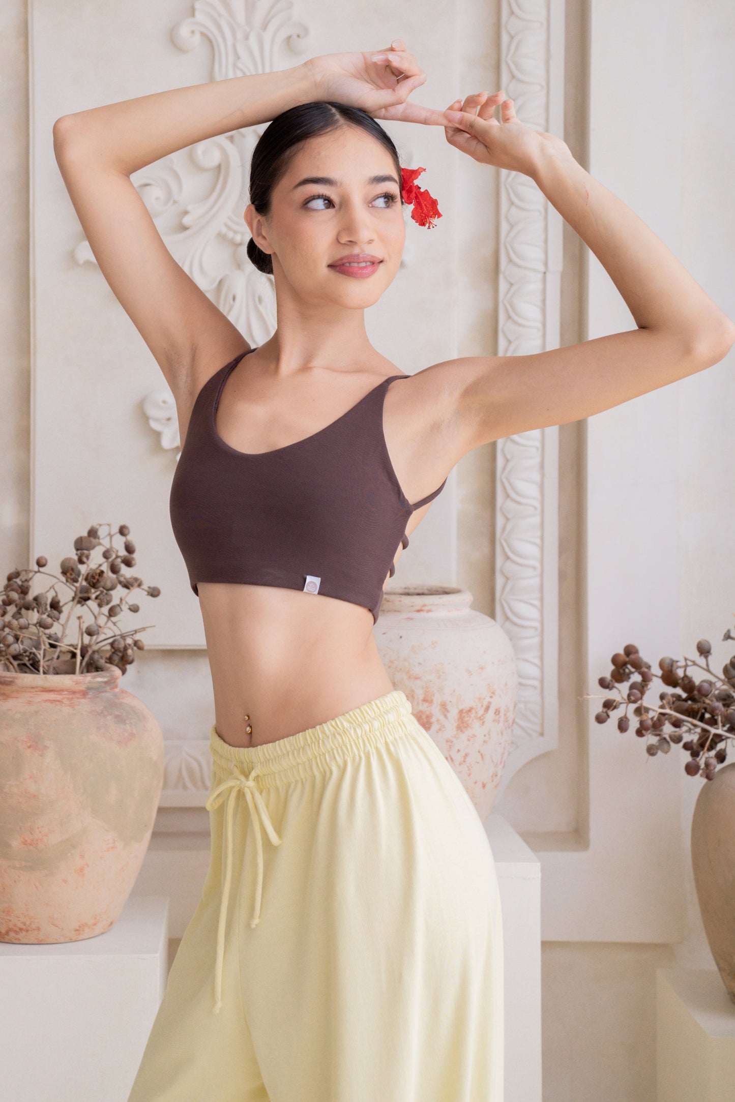 Dhara Strappy Back Top - Chocolate