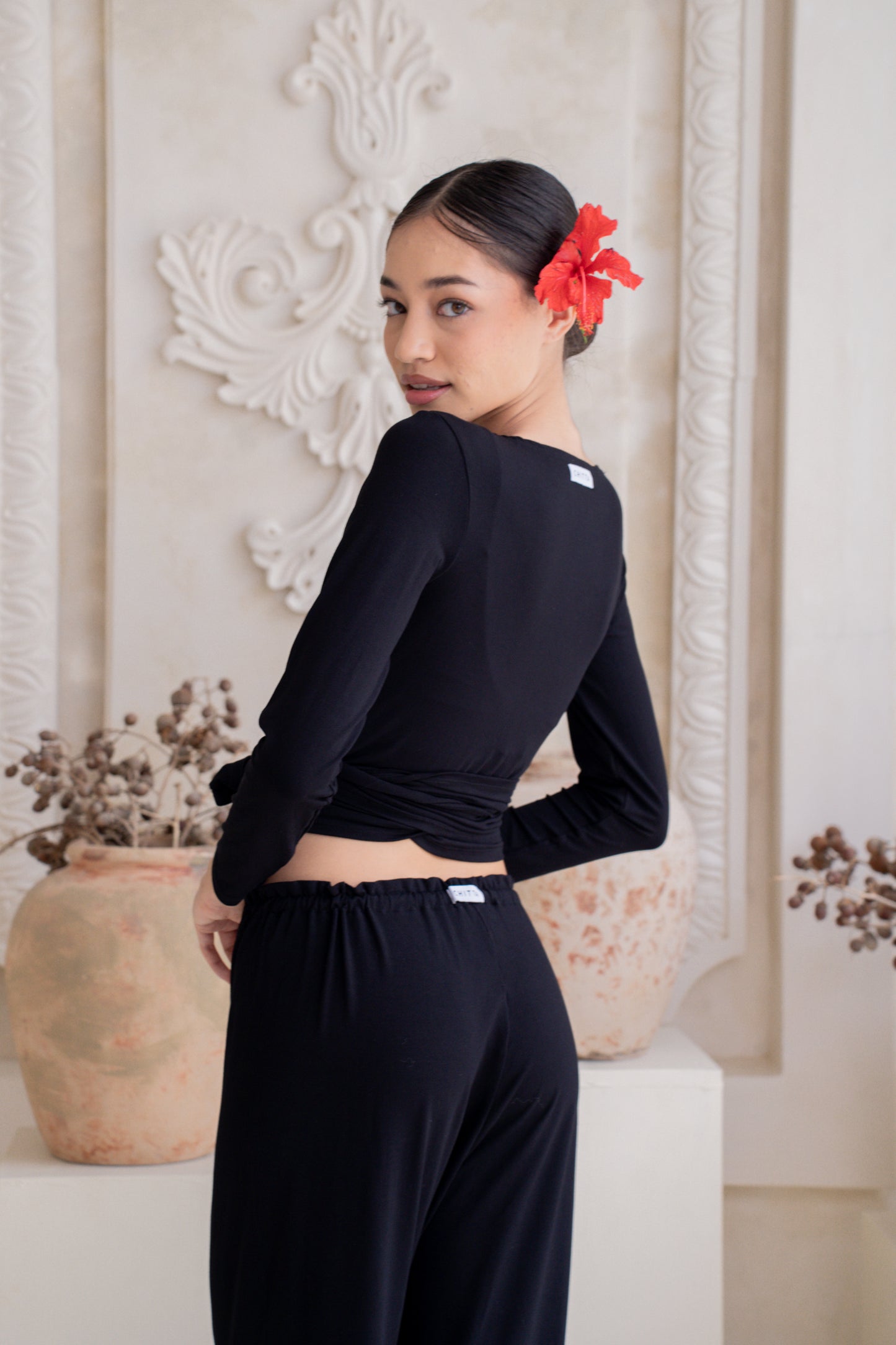 Sara Wrap Cardigan - Black