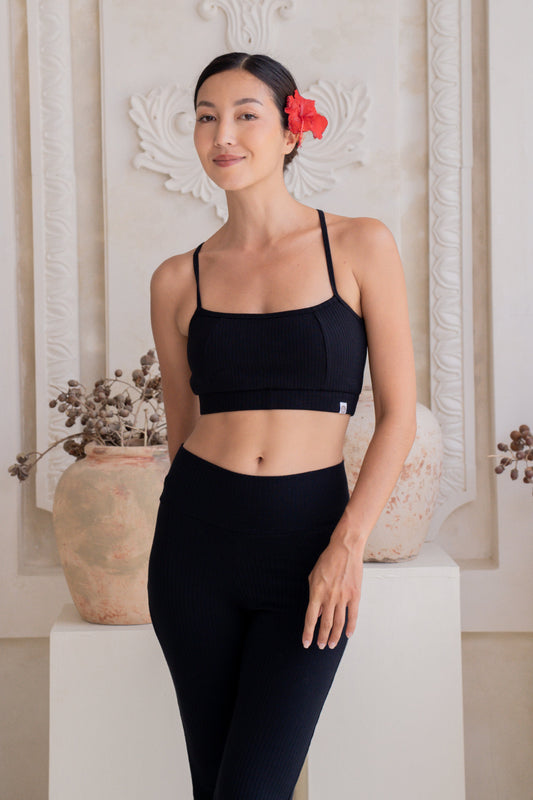 Vira Ribbed Top - Noir