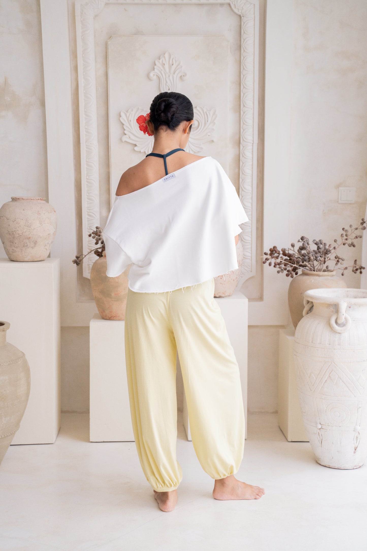 Soma Wide Joggers - Lemon