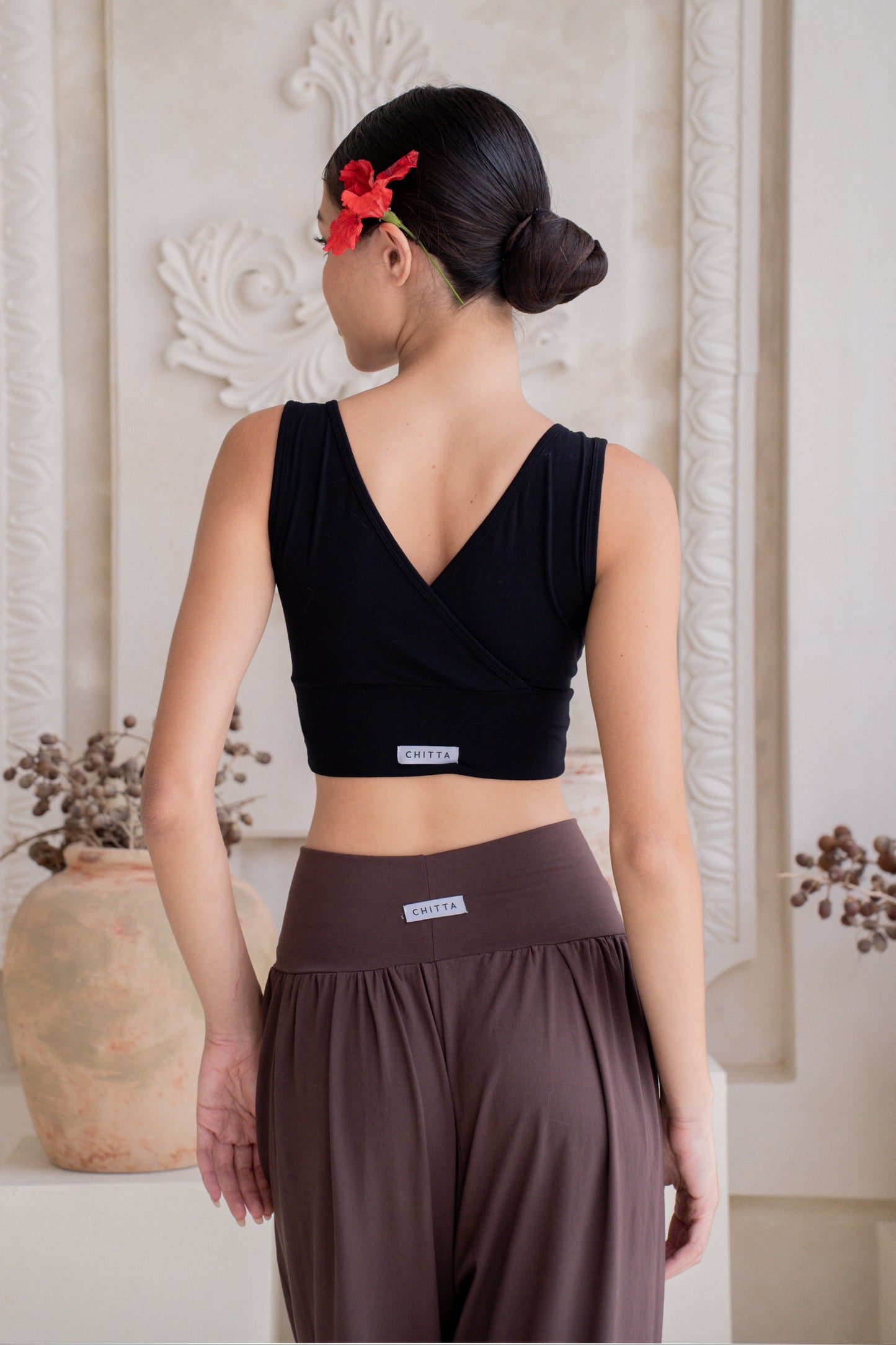 Drishti Wrap Top - Black