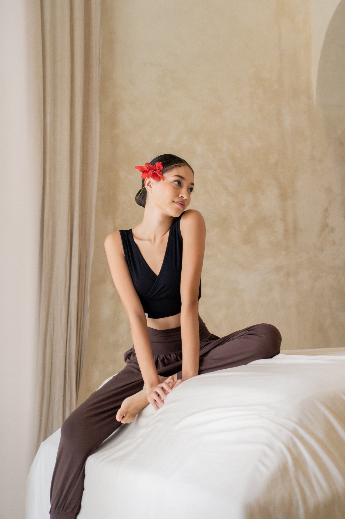 Drishti Wrap Top - Black