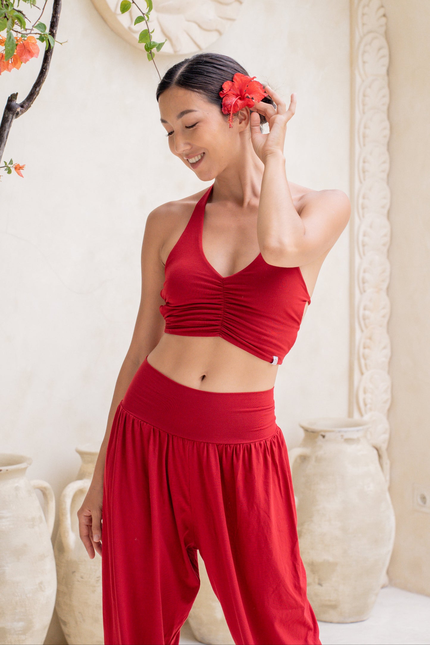 Kaya Strapline Top - Wild Rose