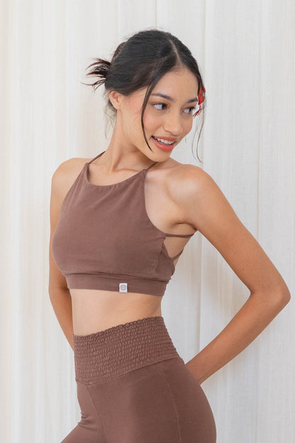 Ananda Cross Back Top - Cocoa