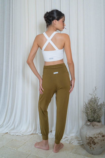 Asana Slim Jogger Pants - Olive