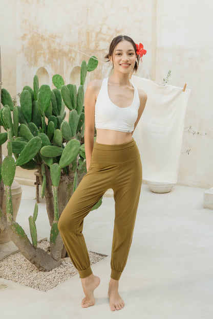 Asana Slim Jogger Pants - Olive