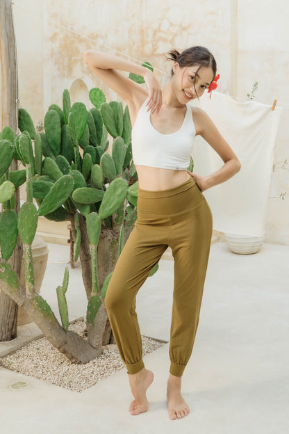 Asana Slim Jogger Pants - Olive