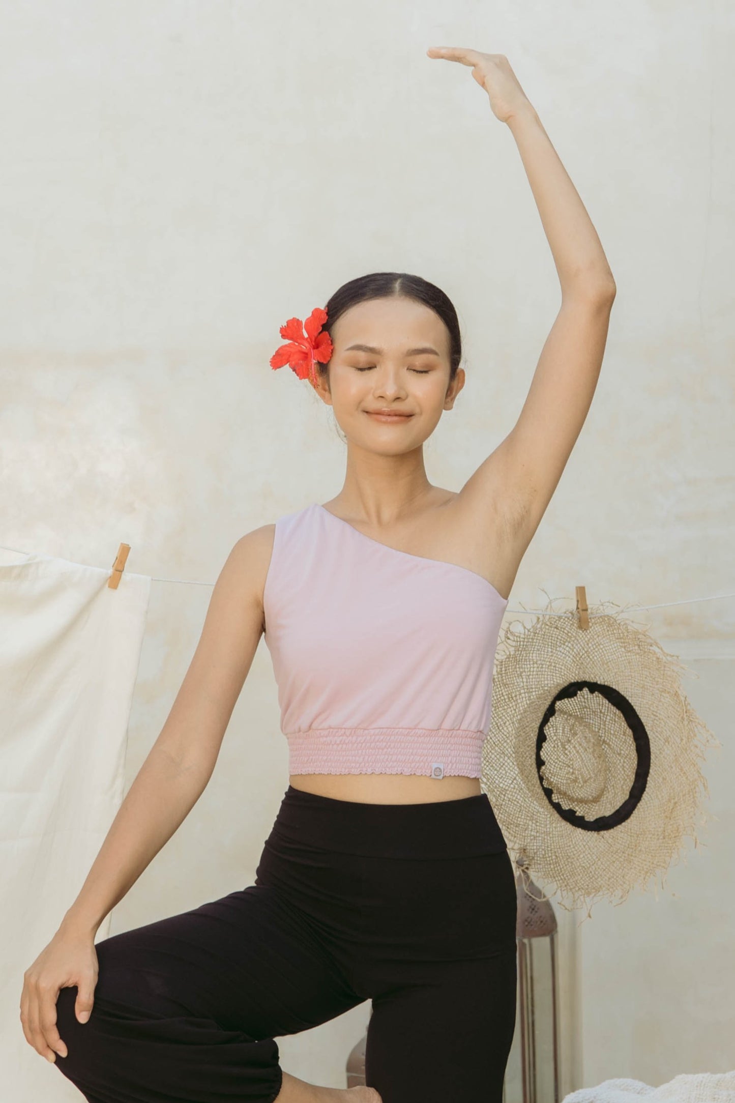 Dhyana Off-shoulder Top - Cherry Blossom