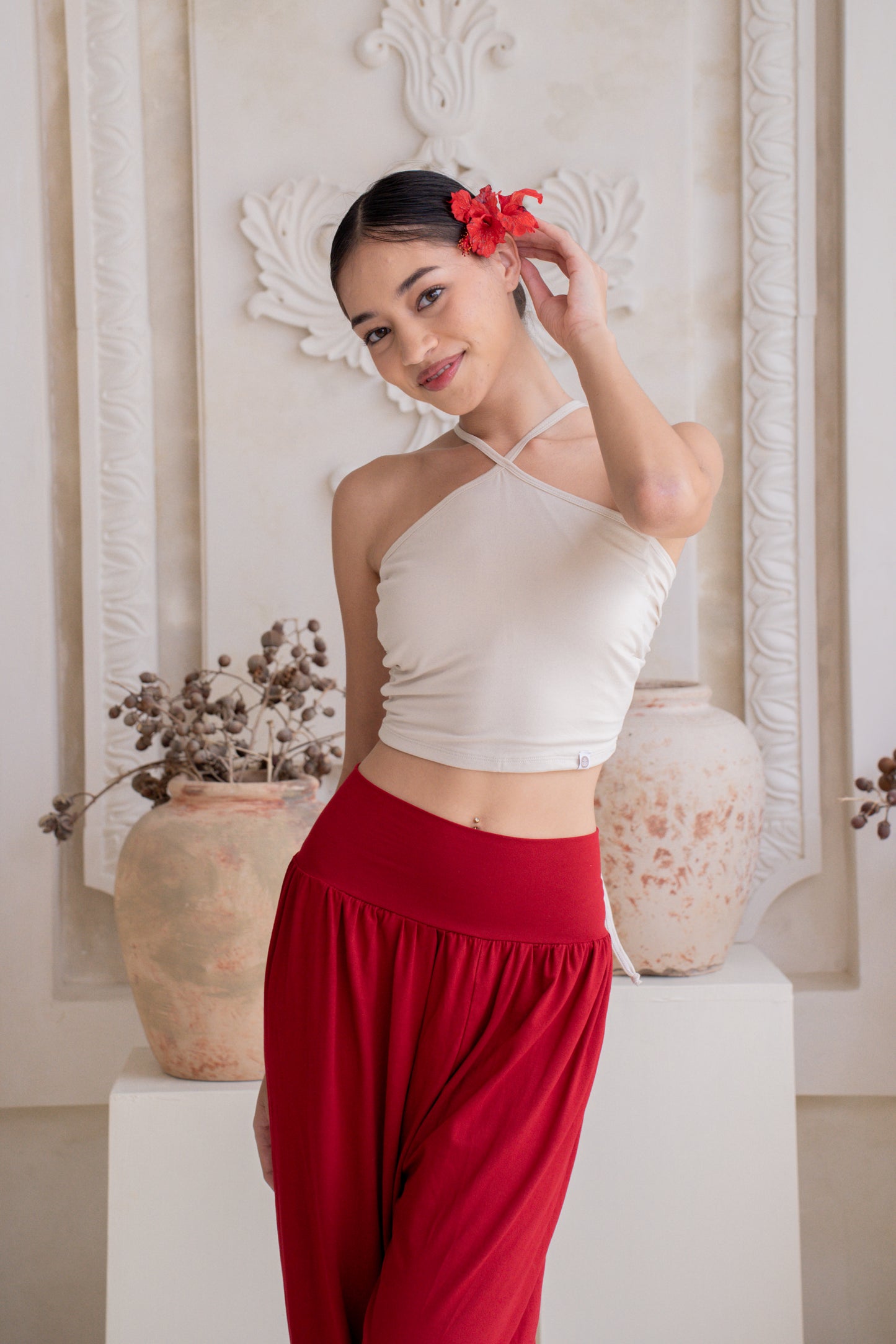 Turiya Halter-neck Top - Seashell