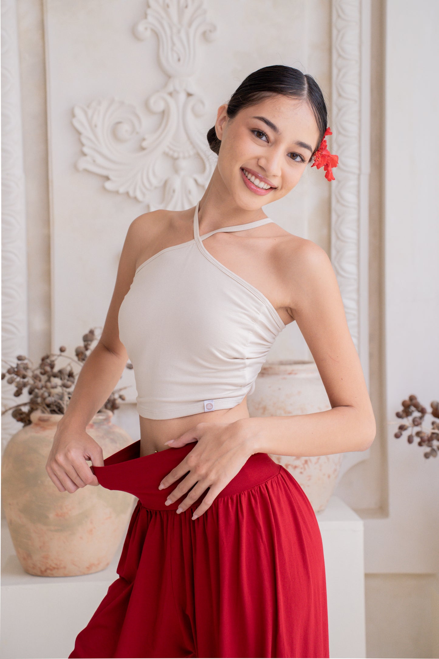 Turiya Halter-neck Top - Seashell